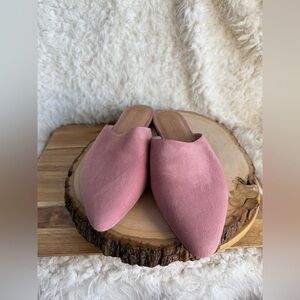 Madewell Remi Pink Suede Mules